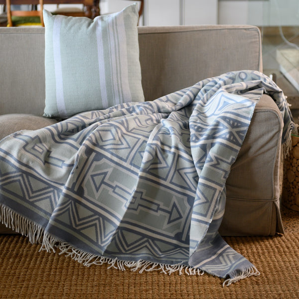 Bella Vita Ndebele Geo (Overcast Blue / Eggshell)