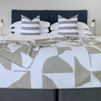 Amanda Cotton Shapes Throw Cobblestone (200x230cm Double)