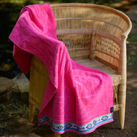 Beach Towel Ndebele Cerise Pink (My Africa)