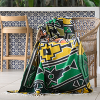 Bella Vita Throw Ndebele Art Apple Green (My Africa) 140x180cm Single (Copy)