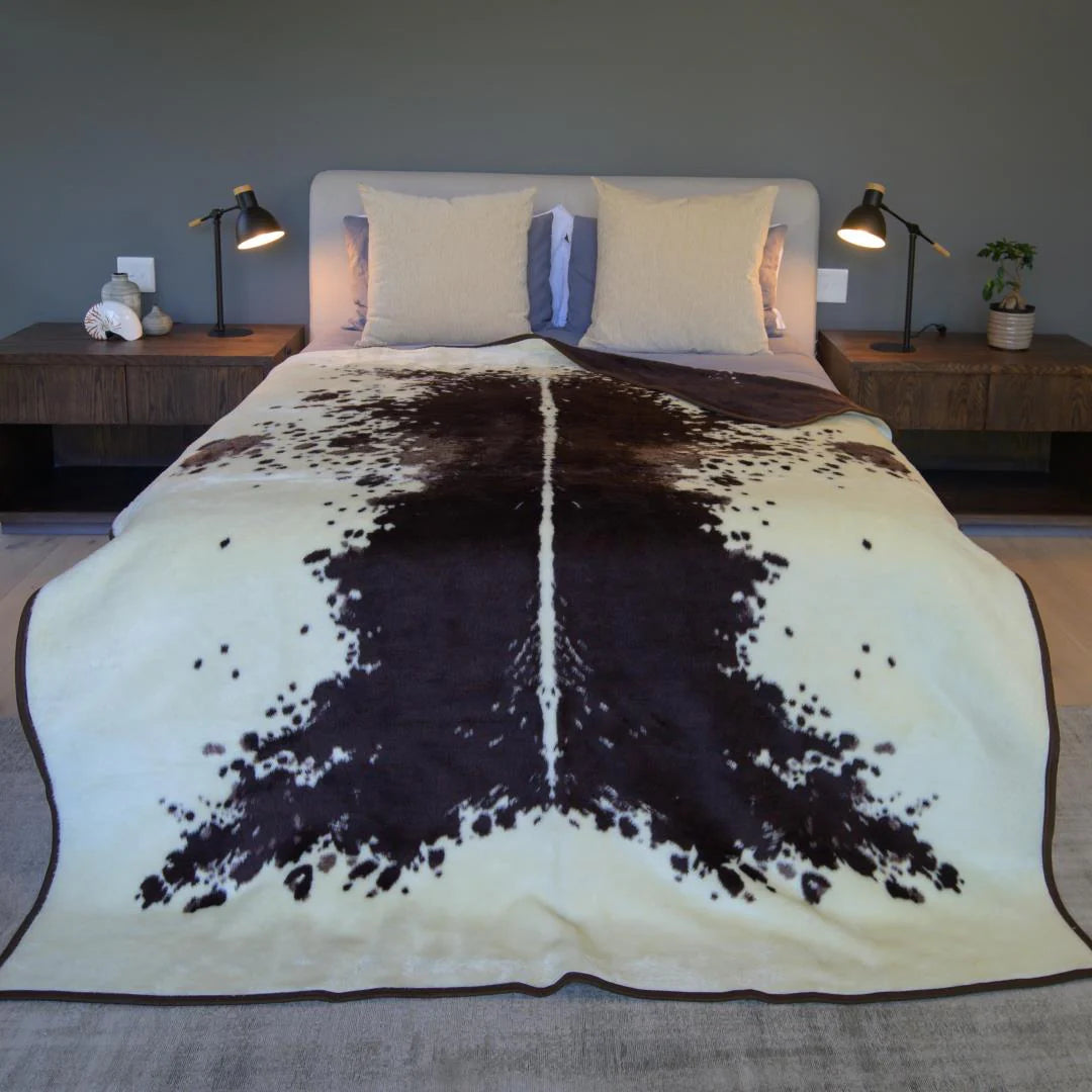 Belfiore Finesse Nguni Furpile Blanket (Brown)