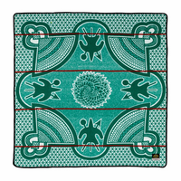 Kharetsa Aloe Blanket (Emerald Green / white / red stripe )