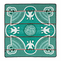 Kharetsa Aloe Blanket (Emerald Green / white / red stripe )