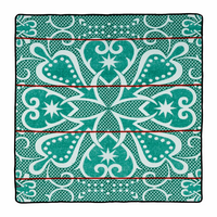Basotho Seanamarena Chromatic Blanket (Emerald Green / White / Red Stripe)