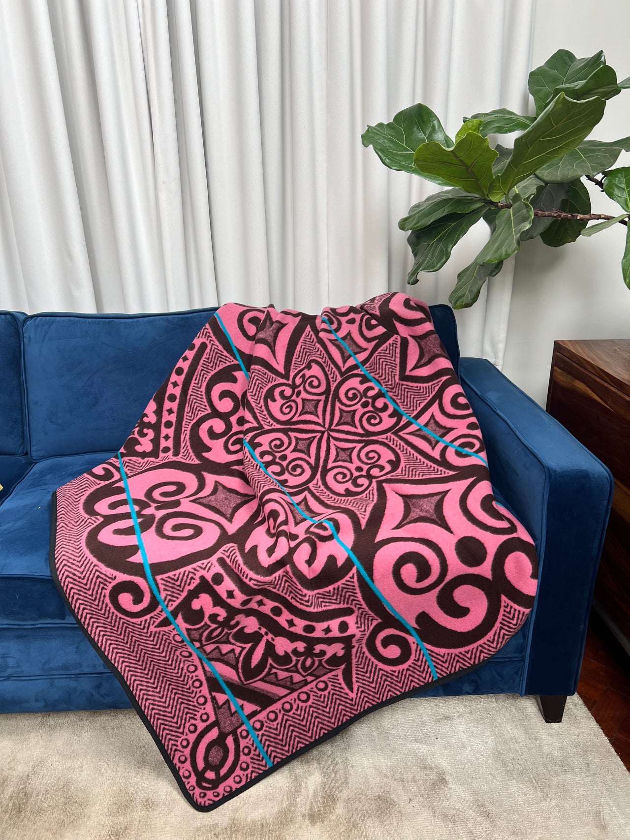 Basotho M'arona Blanket (Pink & Brown)