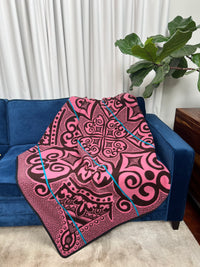 Thumbnail for Basotho M'arona Blanket (Pink & Brown)