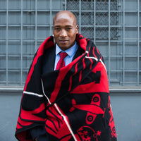 Basotho Victoria England Spitfire Blanket (Red and Black)