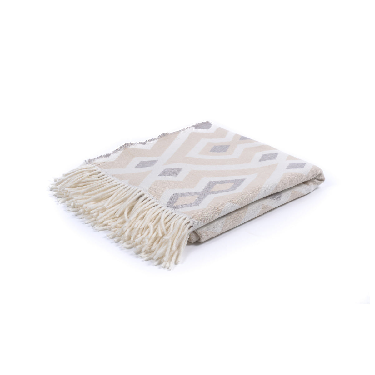 Lana Sahara Wool Throw (Bone/Natural)