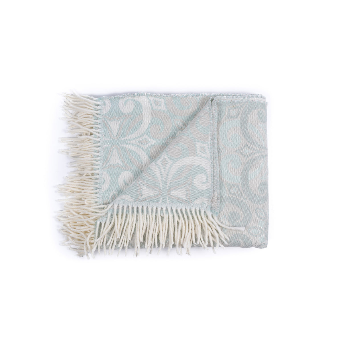 Lana Venice Wool Throw (Eggshell/Oyster)