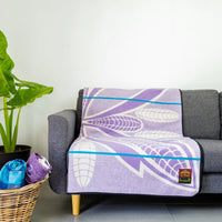 Basotho Seanamarena Poone Blanket (Lilac Purple / White / Blue Stripe)