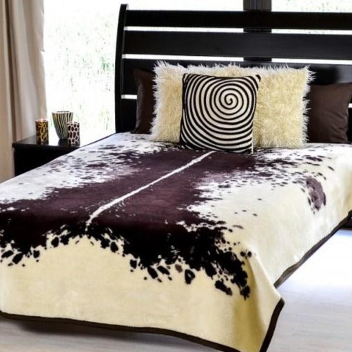  nguni furpile blanket cream and brown